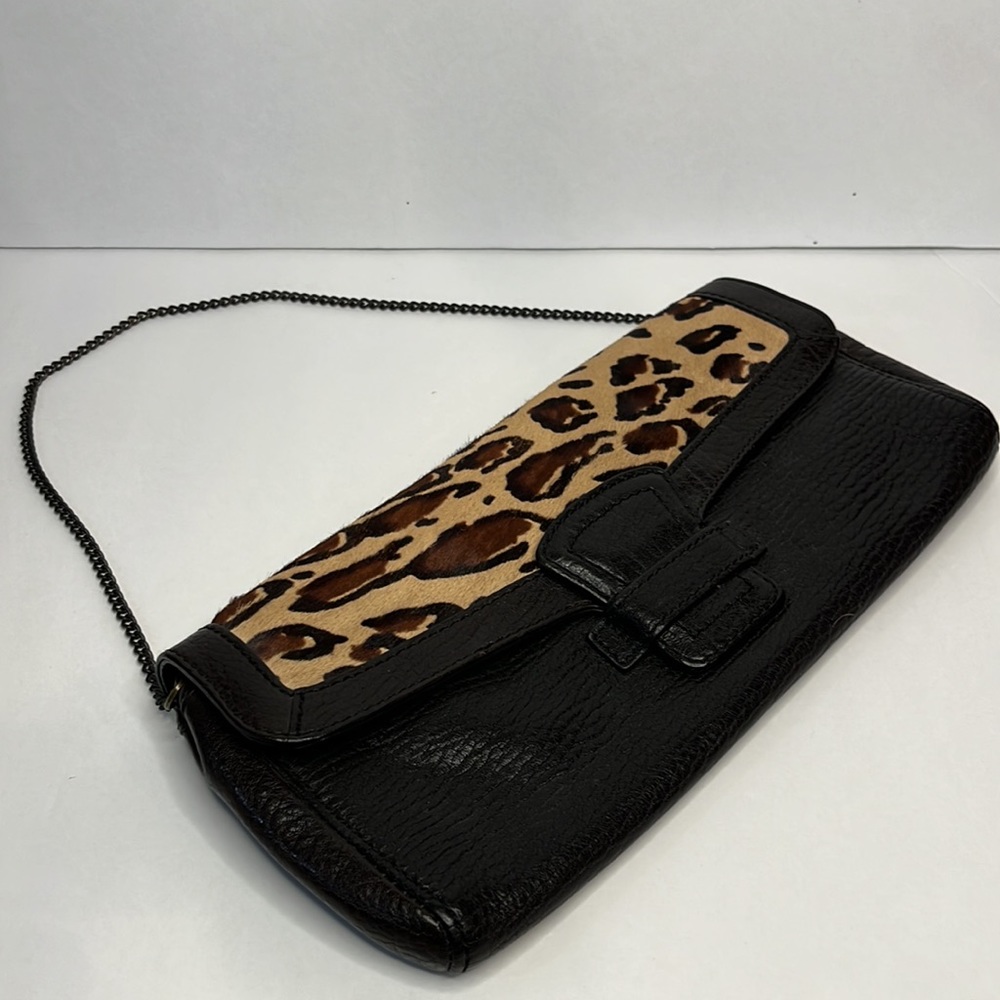 Banana Republic Leather Leopard Clutch Bag - Picture 3 of 6